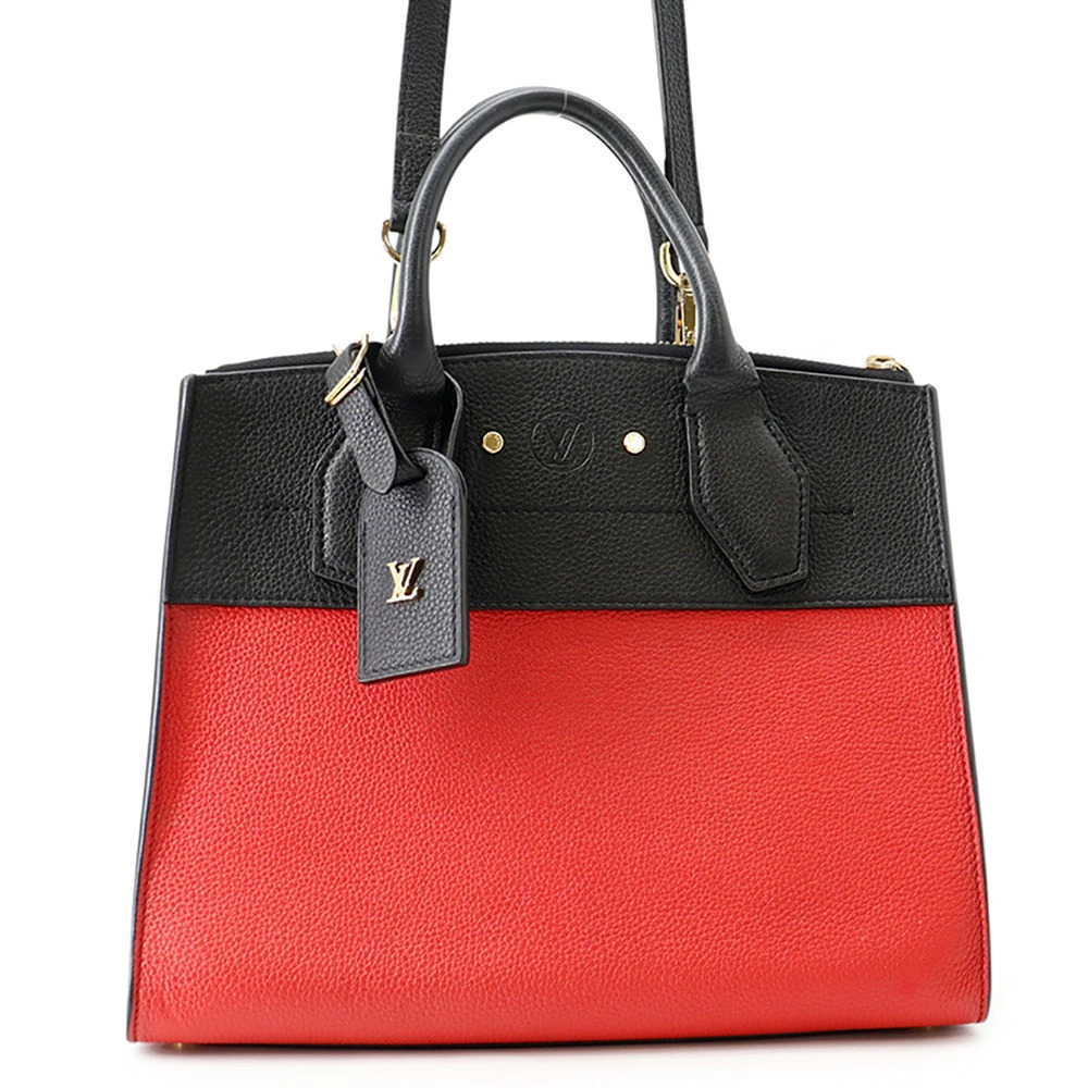 Louis Vuitton City Steamer Leather Handbag Shoulder